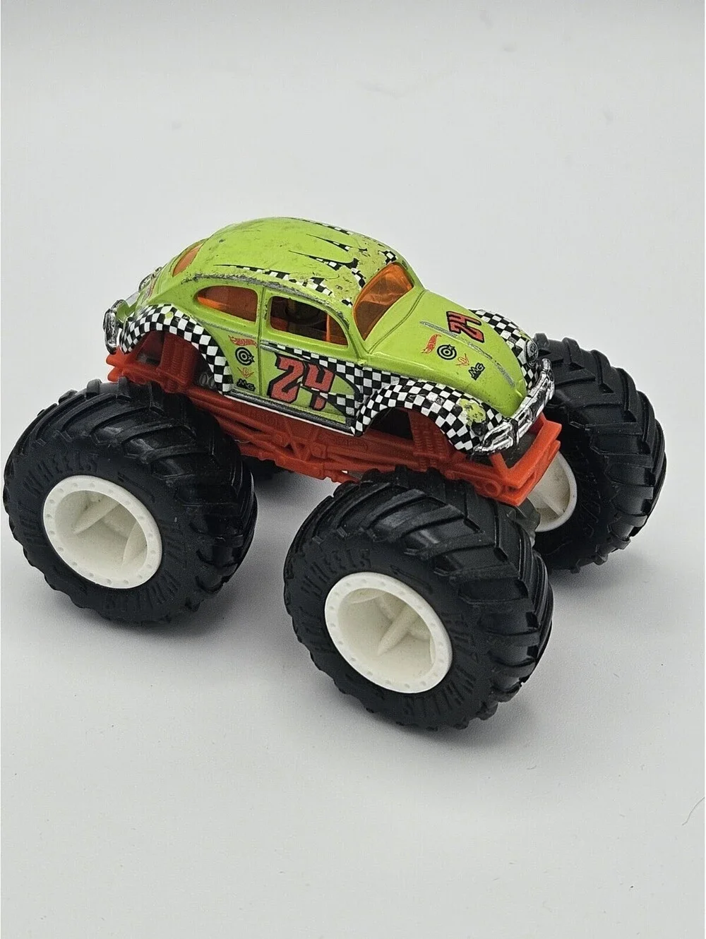 2 Hot Wheels, 2 Monster Jam Lot of 4 With Grave Digger